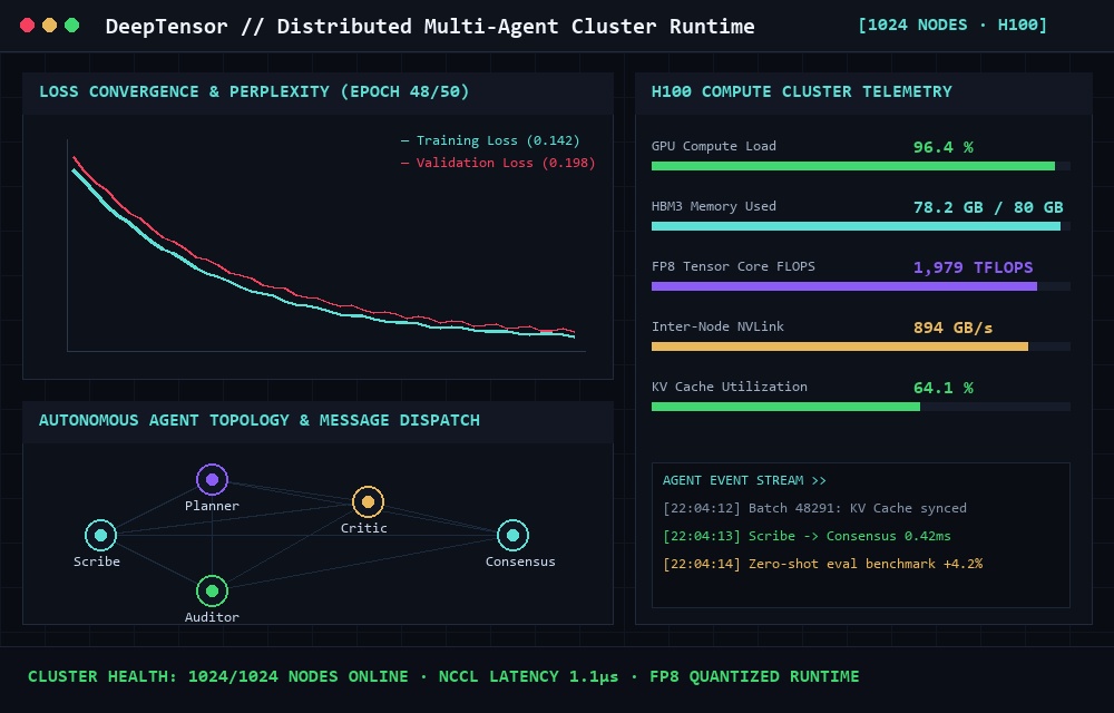 DeepTensor Autonomous Multi-Agent Distributed Runtime